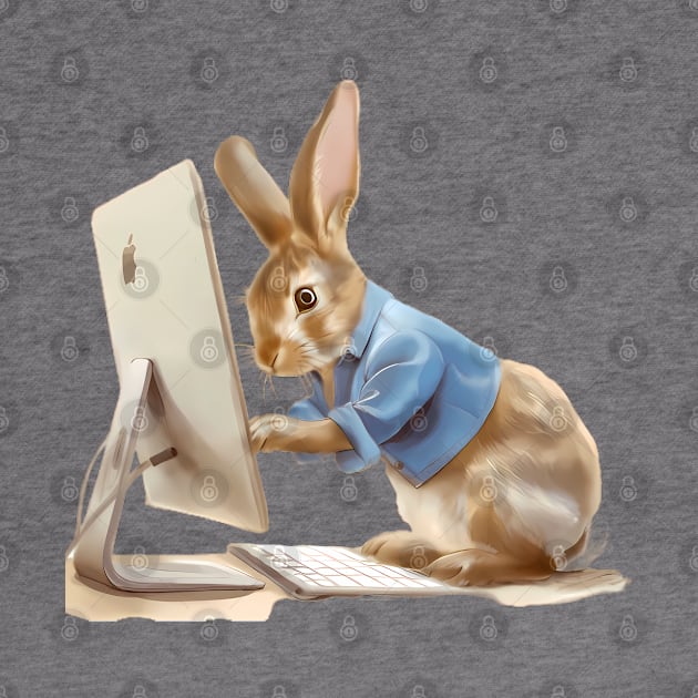 Peter rabbit computer programmer by VelvetEasel